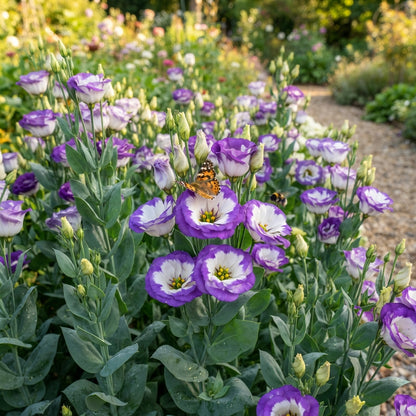 Purple and White Lisianthus Flower Seeds for Planting