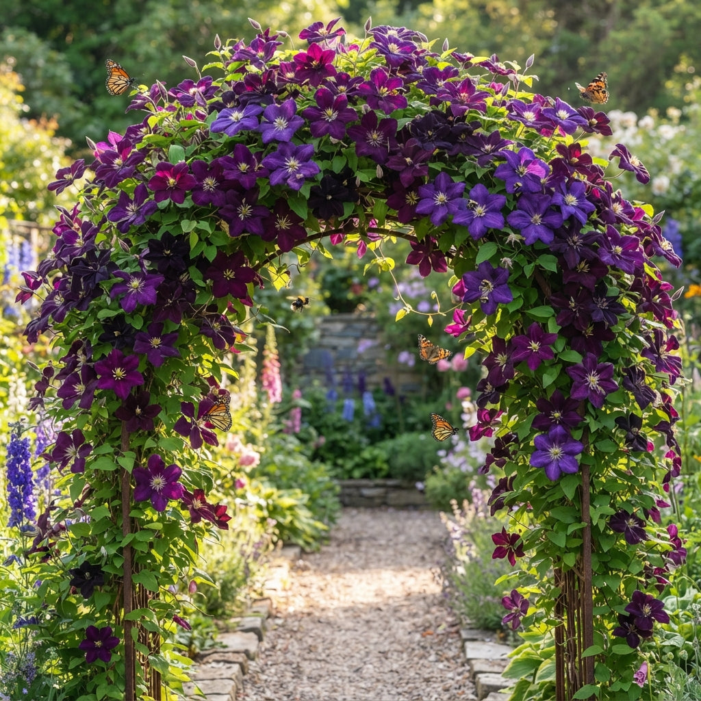 Dark Purple Clematis Seeds for Garden Planting