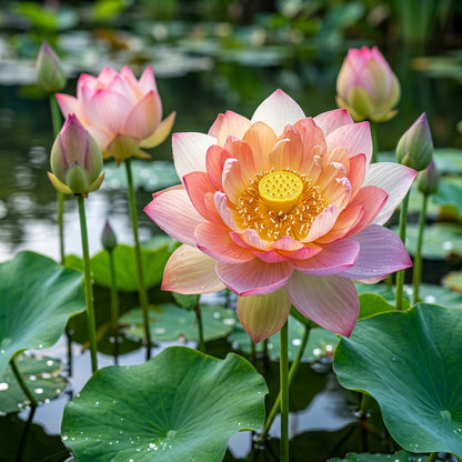 Rainbow Bowl Lotus Flower Seeds for Planting