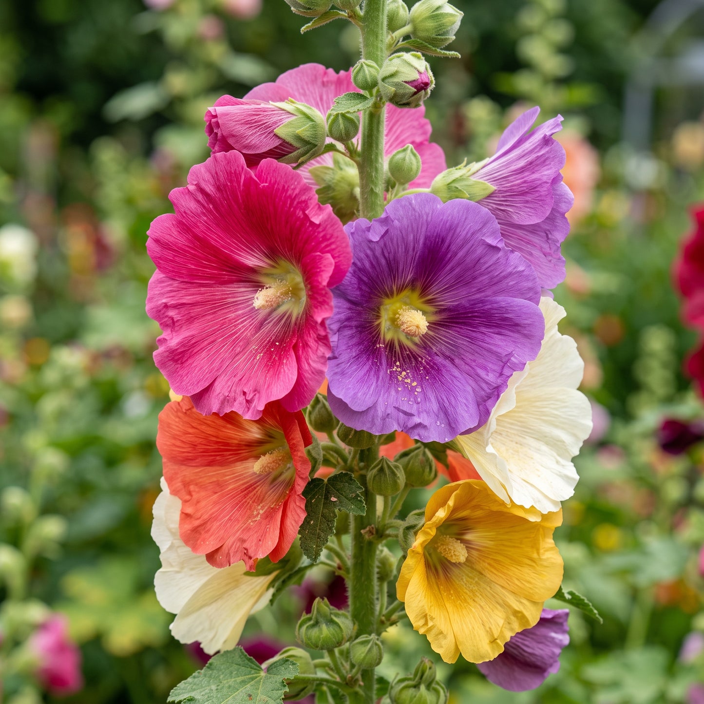 Rainbow Hollyhock Flower Seeds for Planting