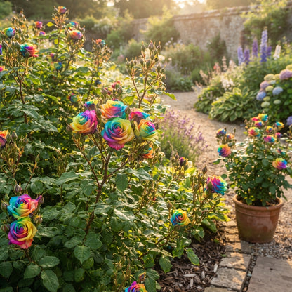 Rainbow Rose Flower Seeds for Planting