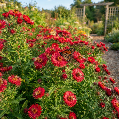 Red Aster Flower Seeds for Garden Planting