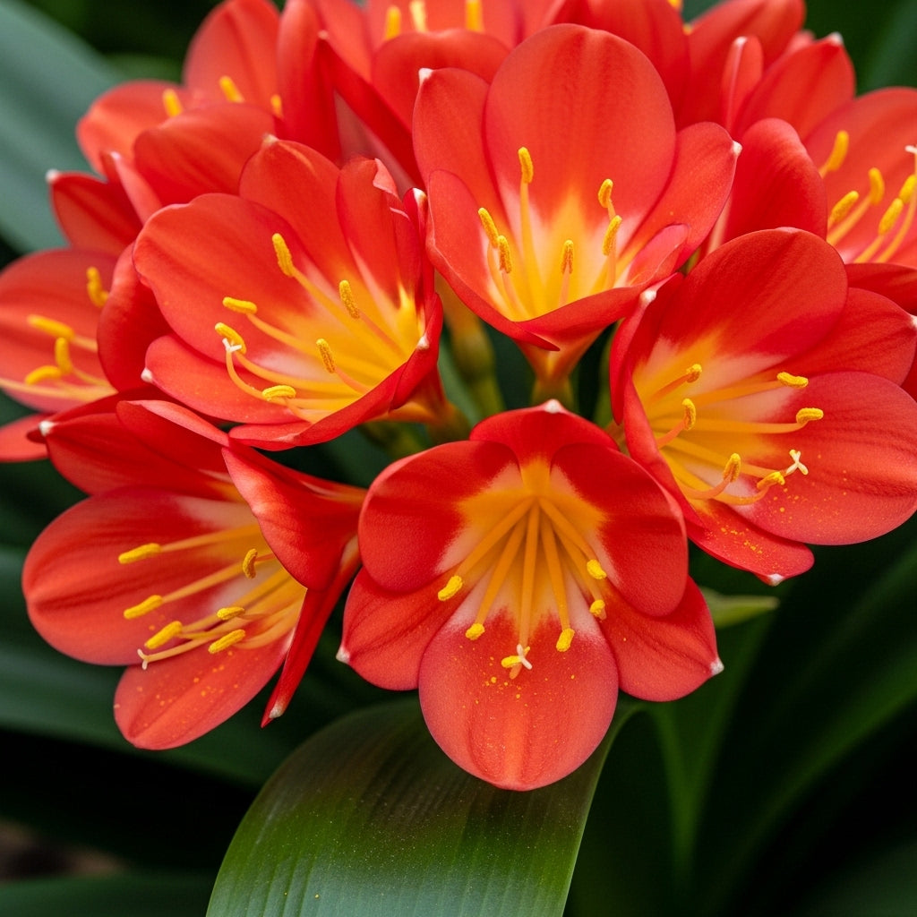 Red Clivia Flower Seeds for Decorative Indoor Garden Planting