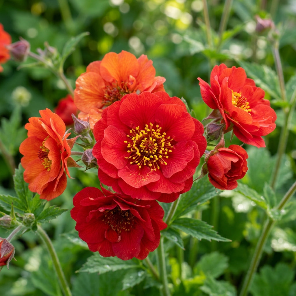 Red Geum Flower Seeds – Scarlet Perennial Garden Blooms