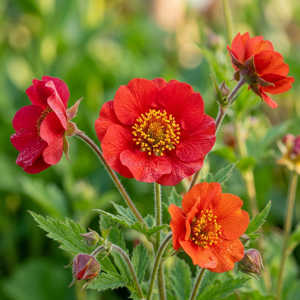 Red Geum Flower Seeds – Scarlet Perennial Garden Blooms