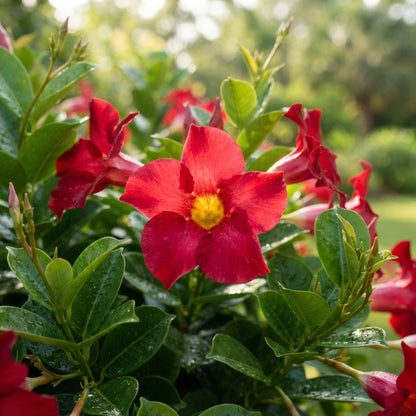 Red Mandevilla Vine Seeds for Planting