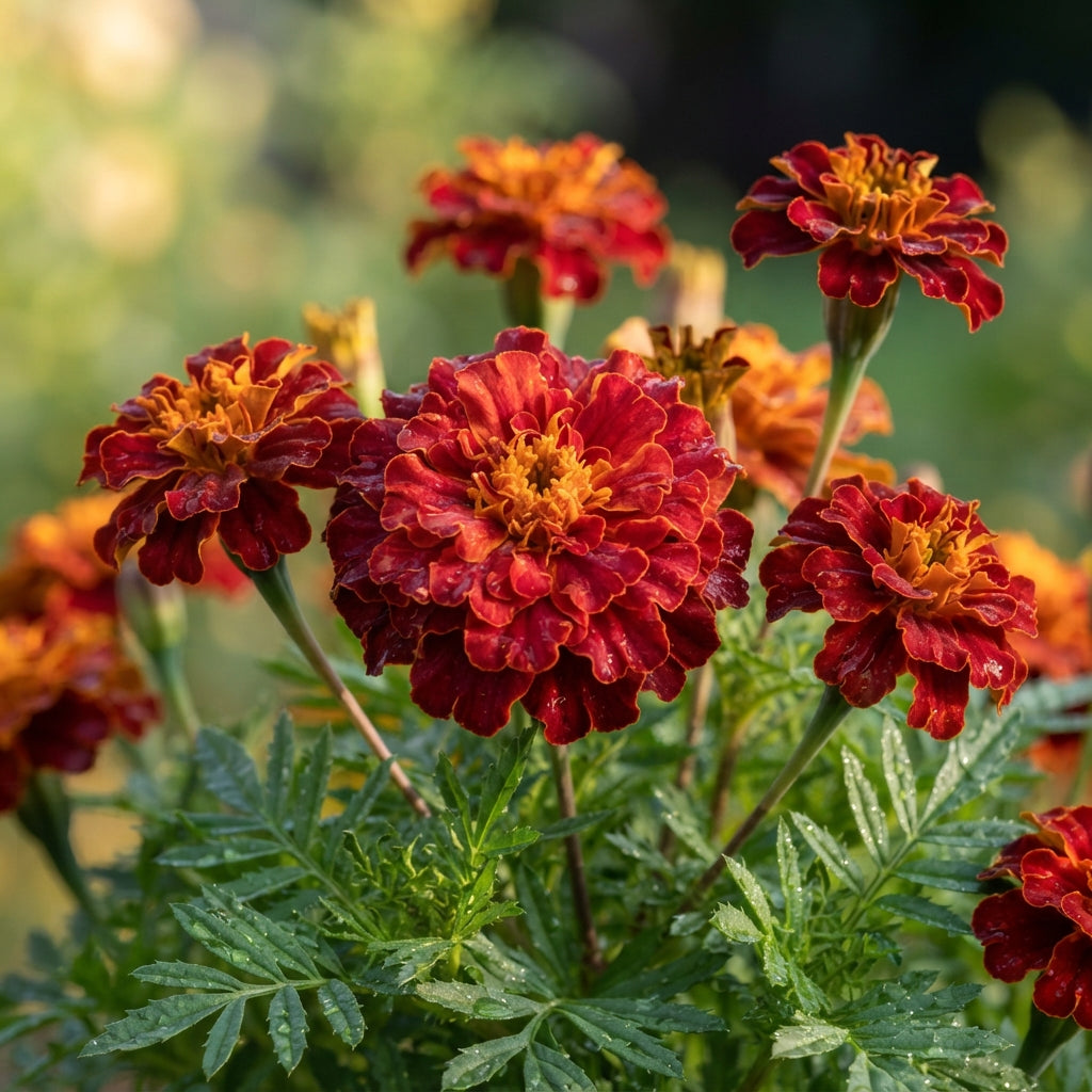 Marigold Tagetes Red Seeds - Red Marigold Flower Seeds for Garden