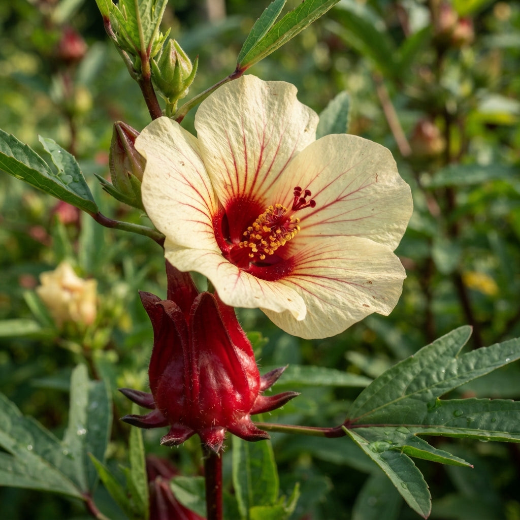 Red Roselle Flower Seeds for Planting