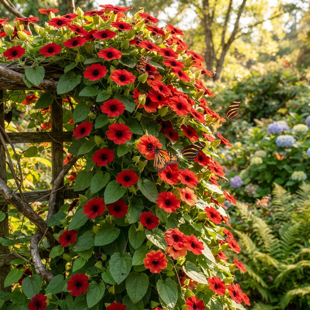 Red Thunbergia alata Flower Seeds for Planting
