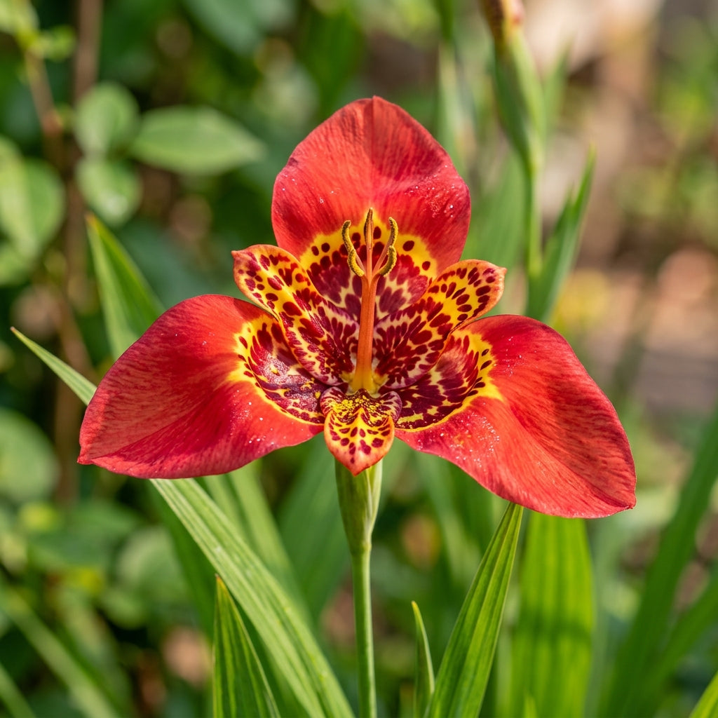 Red Tigridia pavonia (Mexican Tiger Flower) Seeds for Planting