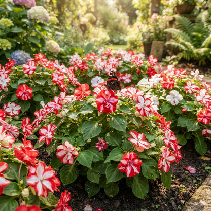 Red White Begonia Flower Seeds - Bicolor Begonia Flower Seeds for Garden