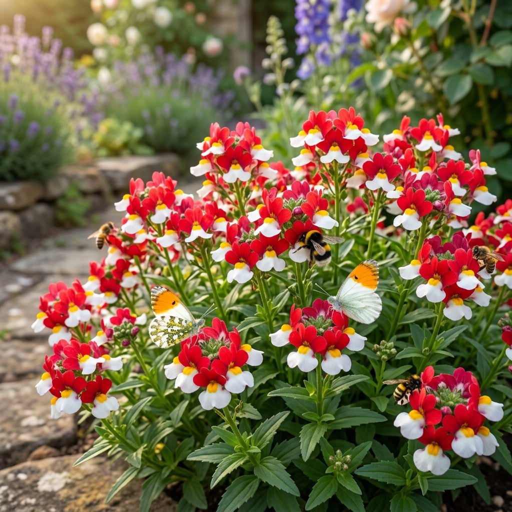 Nemesia Red and White Flower Seeds For Planting