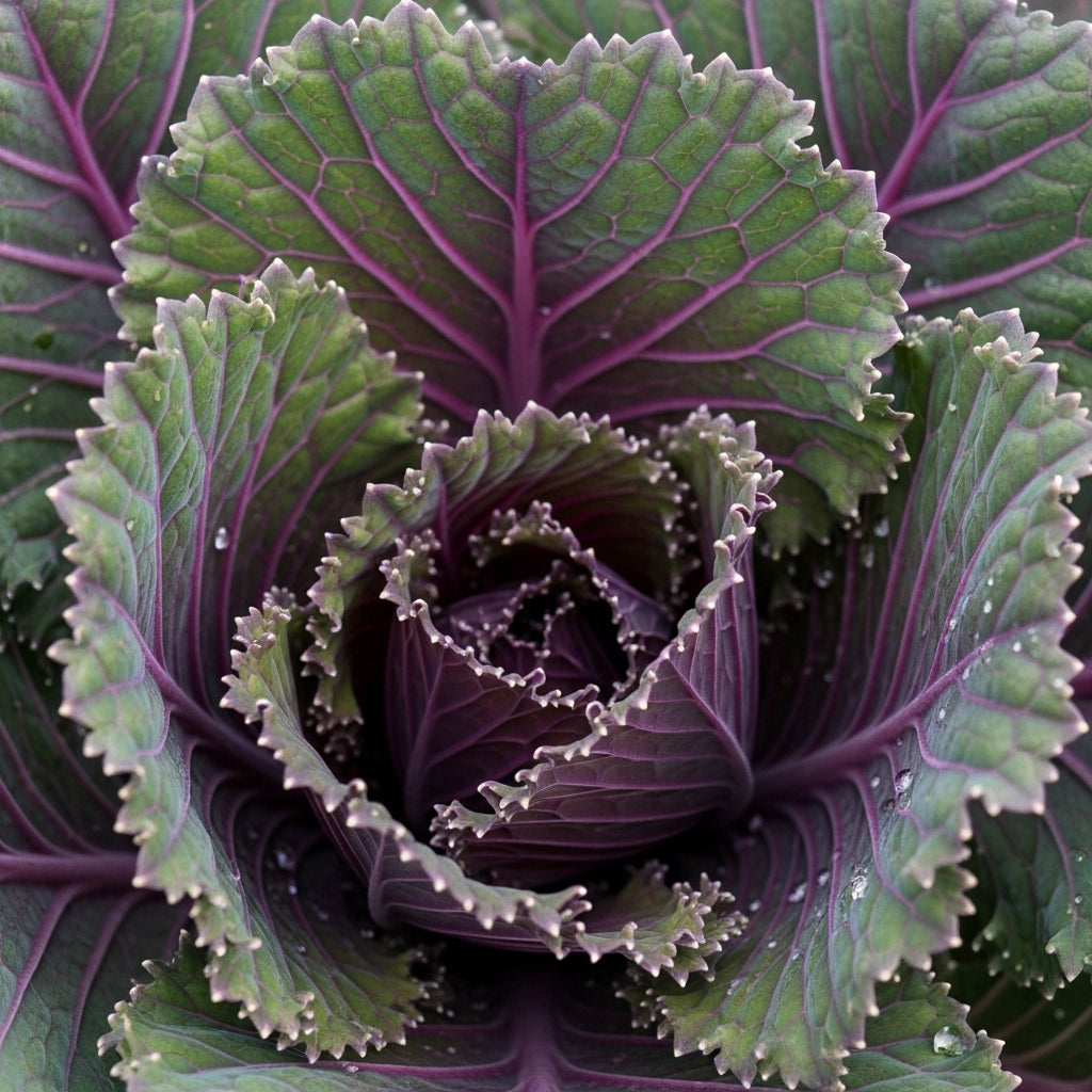 Red Kalibos Cabbage Seeds for Outdoor Vegetable Gardens
