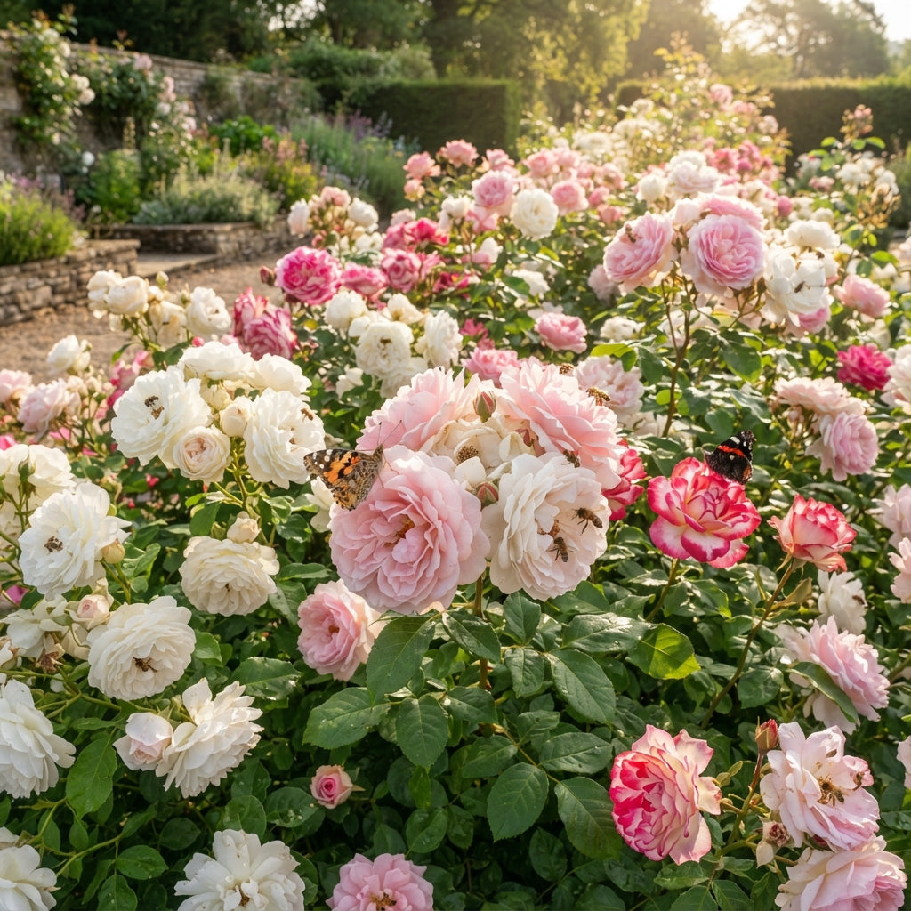 Pink and White Rose Flower Seeds - Rose Flower Seeds for Garden