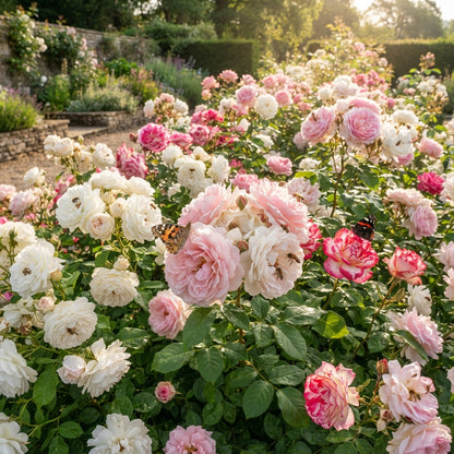 Pink and White Rose Flower Seeds - Rose Flower Seeds for Garden