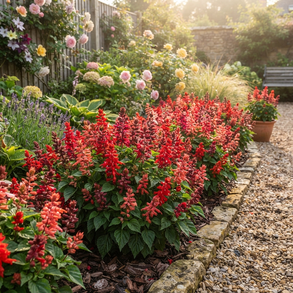Salvia Dwarf Reddy Formula Mixed Hybrid Seeds for Planting