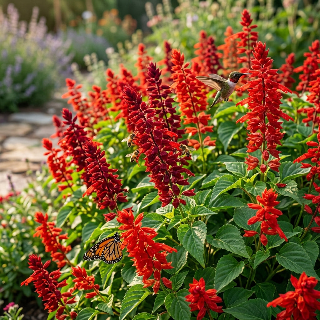 Salvia 'Red Fire' Flower Seeds for Planting