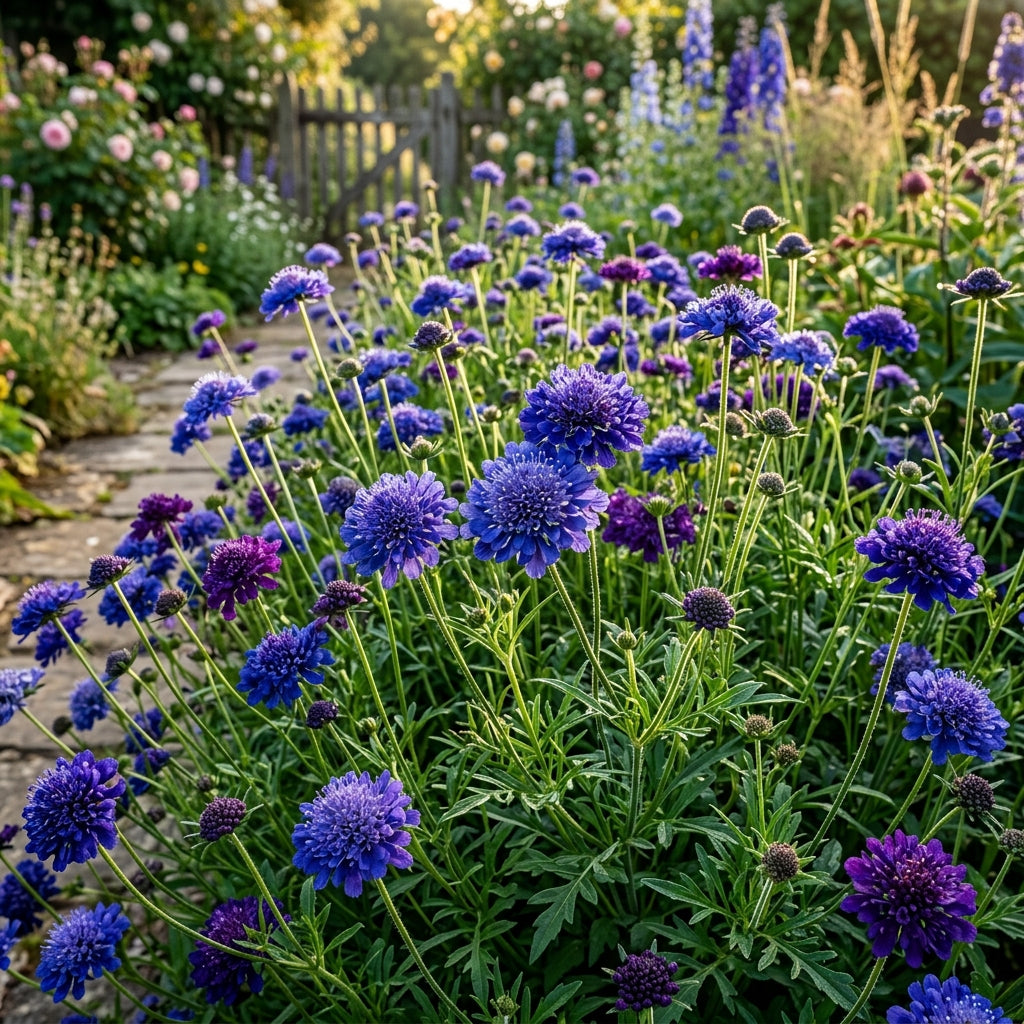 Scabiosa Atropurpurea Oxford Blue Flower Seeds For Planting