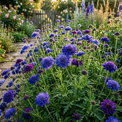 Scabiosa Atropurpurea Oxford Blue Flower Seeds For Planting