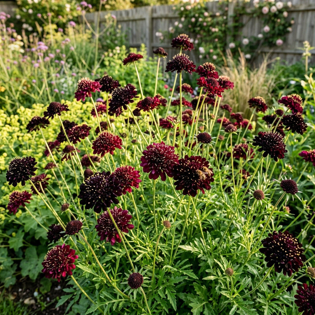 Scabiosa Atropurpurea Black Knight Flower Seeds For Planting