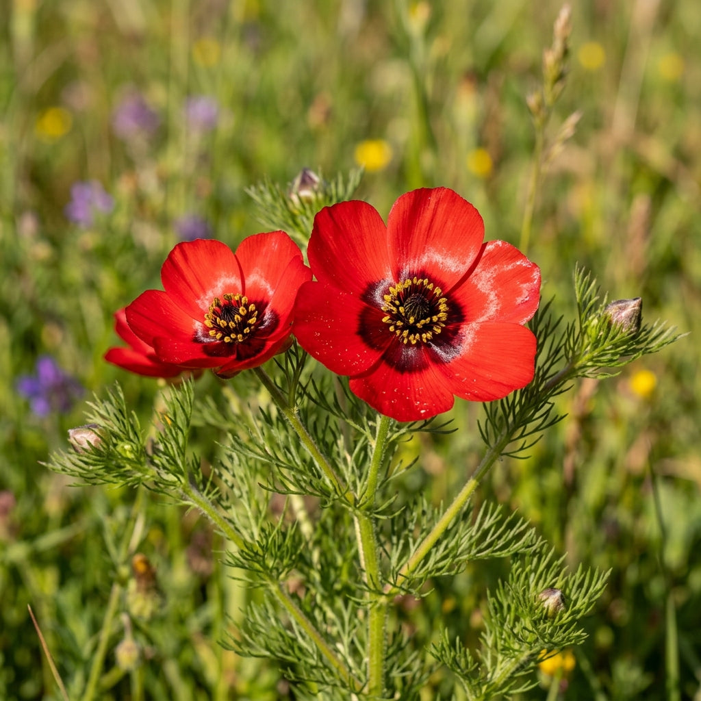 Adonis Aestivalis Seeds – Scarlet Wild Blooms