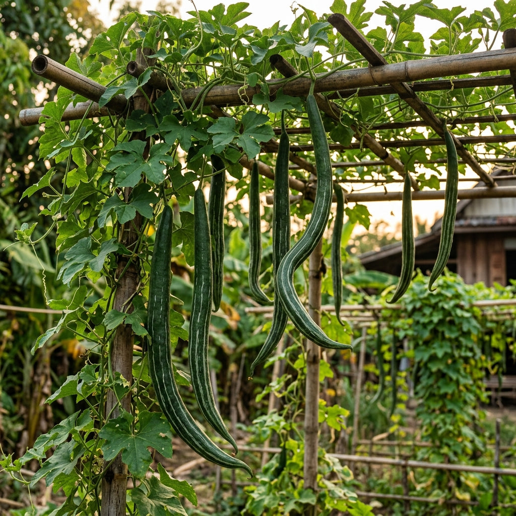 Buag Ngu Naga Snake Gourd Seeds – Exotic Long Gourd Seeds
