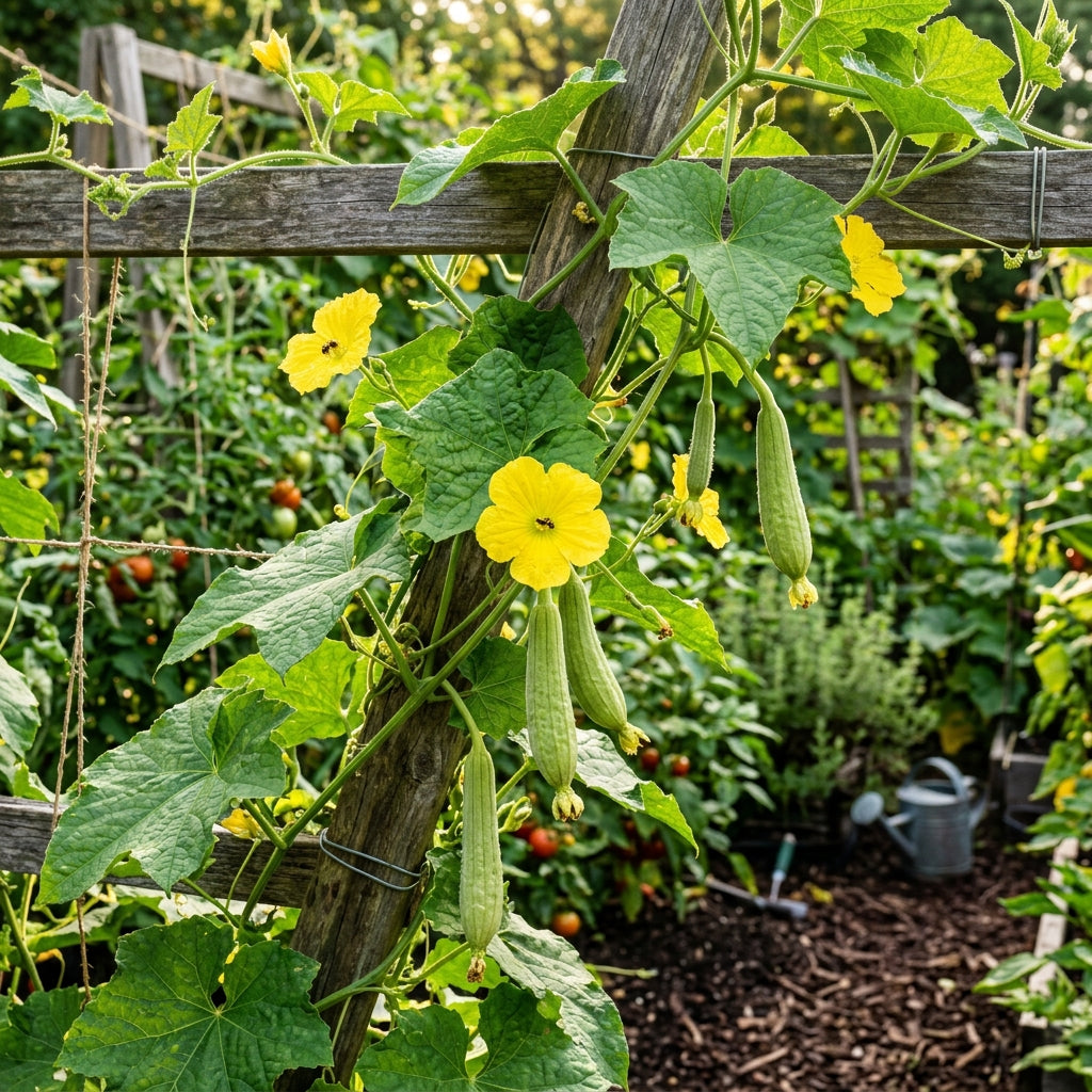 Desi Bunching Sweet Sponge Gourd Seeds – Sponge Gourd Seeds for Home Garden