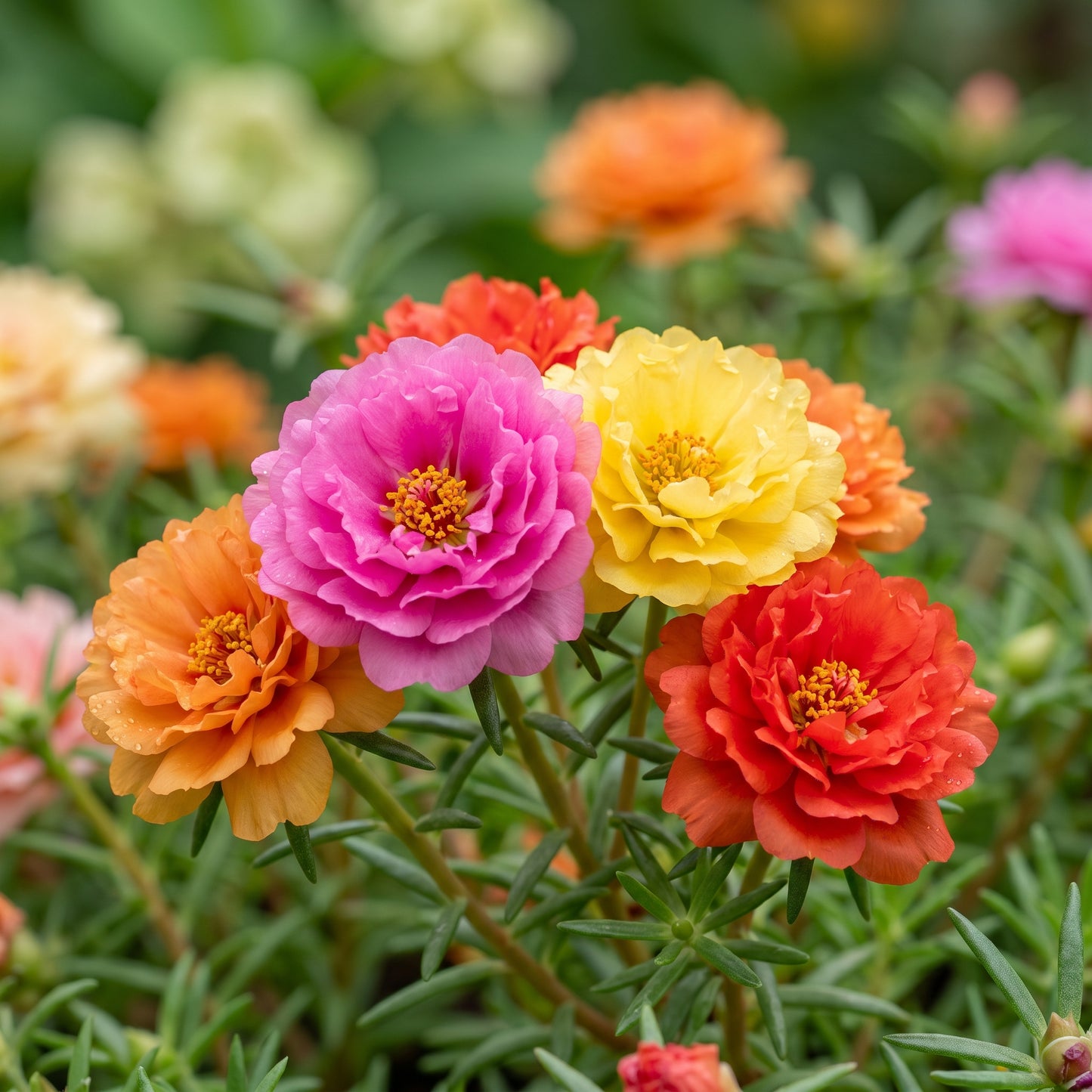 Moss Rose Seeds Flower Plant for Garden Growing