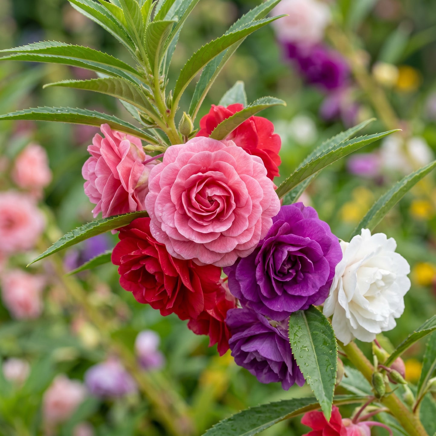 Balsam Tom Thumb Mix Seeds (Impatiens balsamina) – Dwarf Flower Seeds
