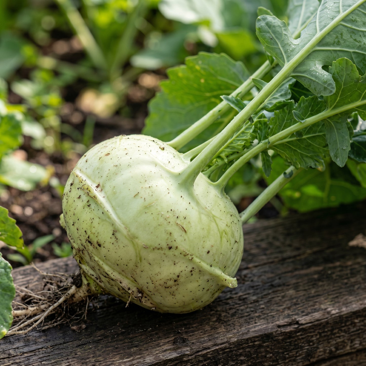Early White Vienna Kohlrabi Seeds for Vegetable Gardens - Compact Round Bulb Plants for Outdoor Growing