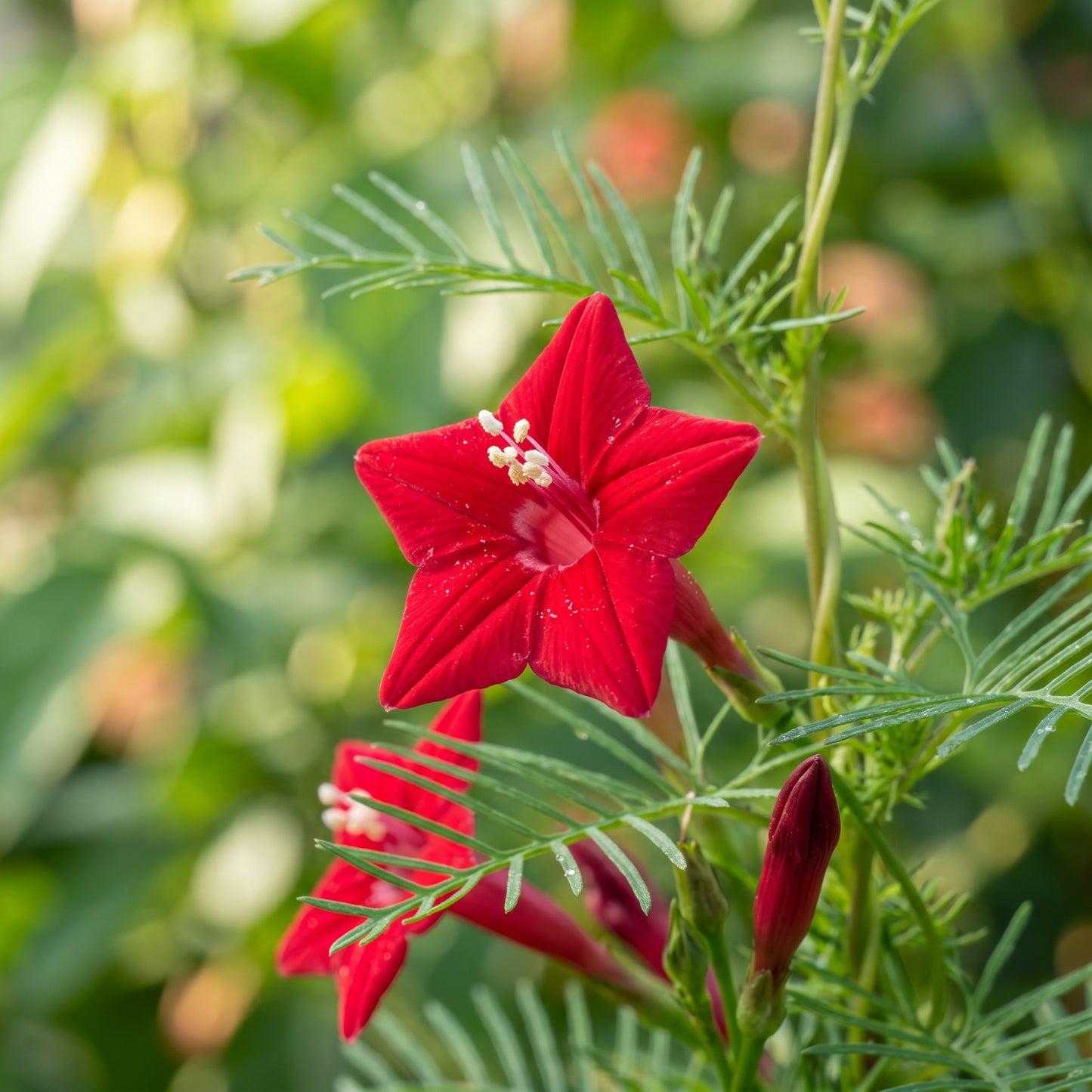 Cypress Vine Seeds (Ipomoea quamoclit) – Hummingbird Vine Flower Seeds