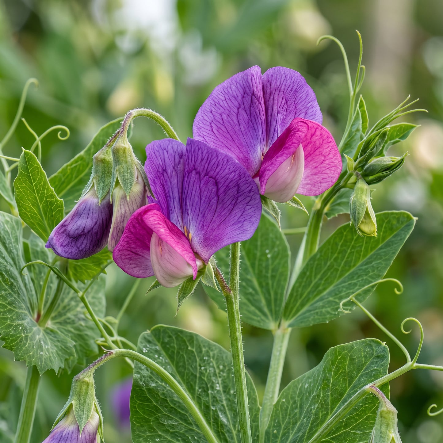 Mange Tout Pea Shiraz Heirloom Purple Snap Pea Seeds
