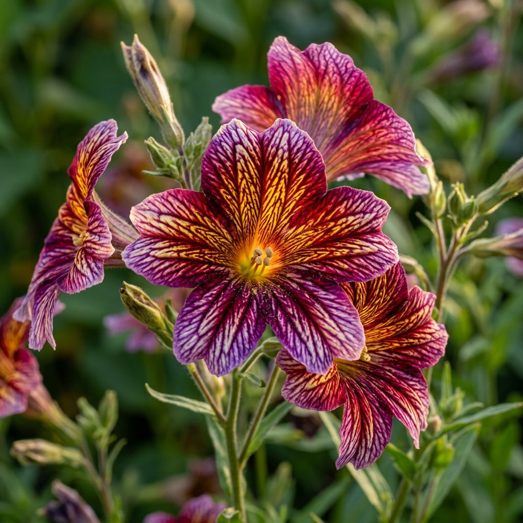 Salpiglossis Bolero F2 Seeds – Exotic Striped Blooms
