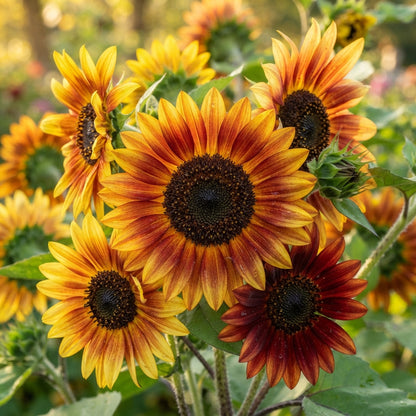 Autumn Beauty Sunflower Seeds - Multi Color Sunflower Seeds for Garden