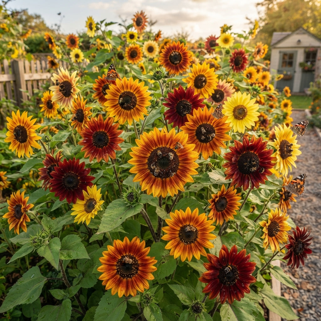 Autumn Beauty Sunflower Seeds - Multi Color Sunflower Seeds for Garden