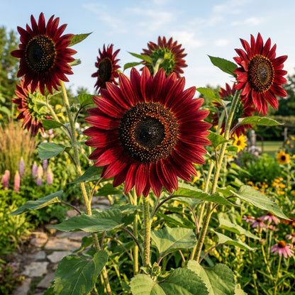 Burgundy Black Center Sunflower Seeds For Planting