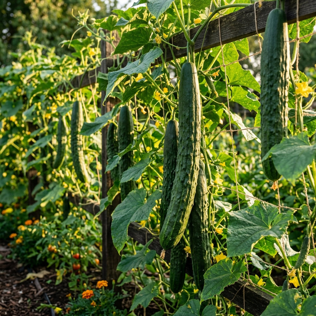 Suyo Long Cucumber Seeds – Heirloom Burpless Cucumber Seeds for Home Garden