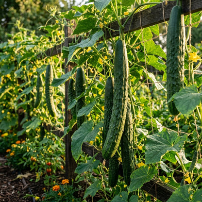 Suyo Long Cucumber Seeds – Heirloom Burpless Cucumber Seeds for Home Garden