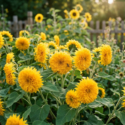 Teddy Bear Sunflower Seeds – Compact Double Blooms