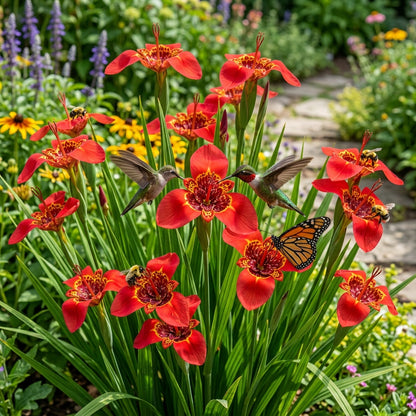 Red Tigridia pavonia (Mexican Tiger Flower) Seeds for Planting
