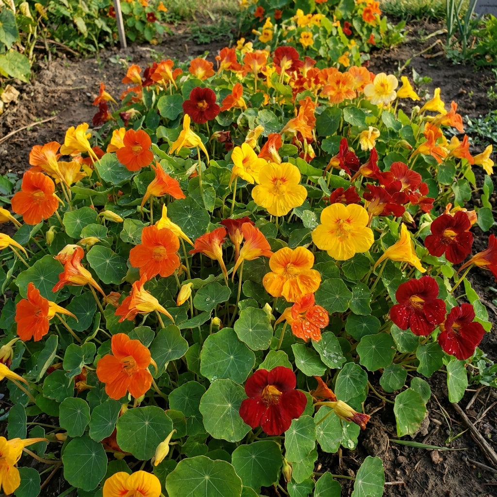 Tropaeolum Majus Nanum Single Mix Flower Seeds For Planting