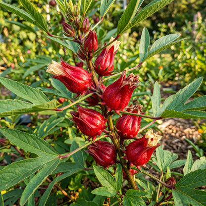 Roselle Seeds (Hibiscus sabdariffa) Flower Plant for Garden Growing