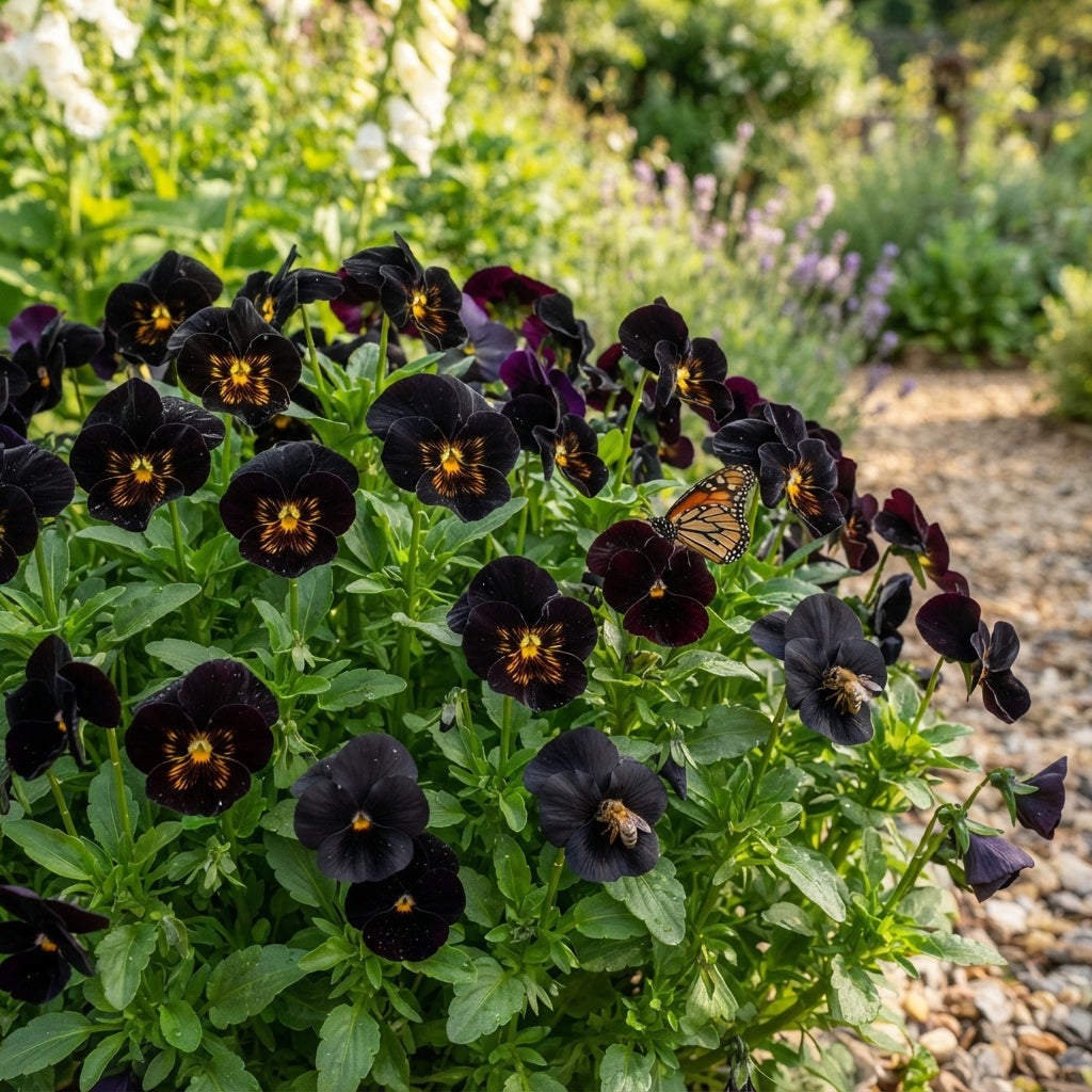 Black Pansy Flower Seeds - Black Pansy Flower Seeds for Garden