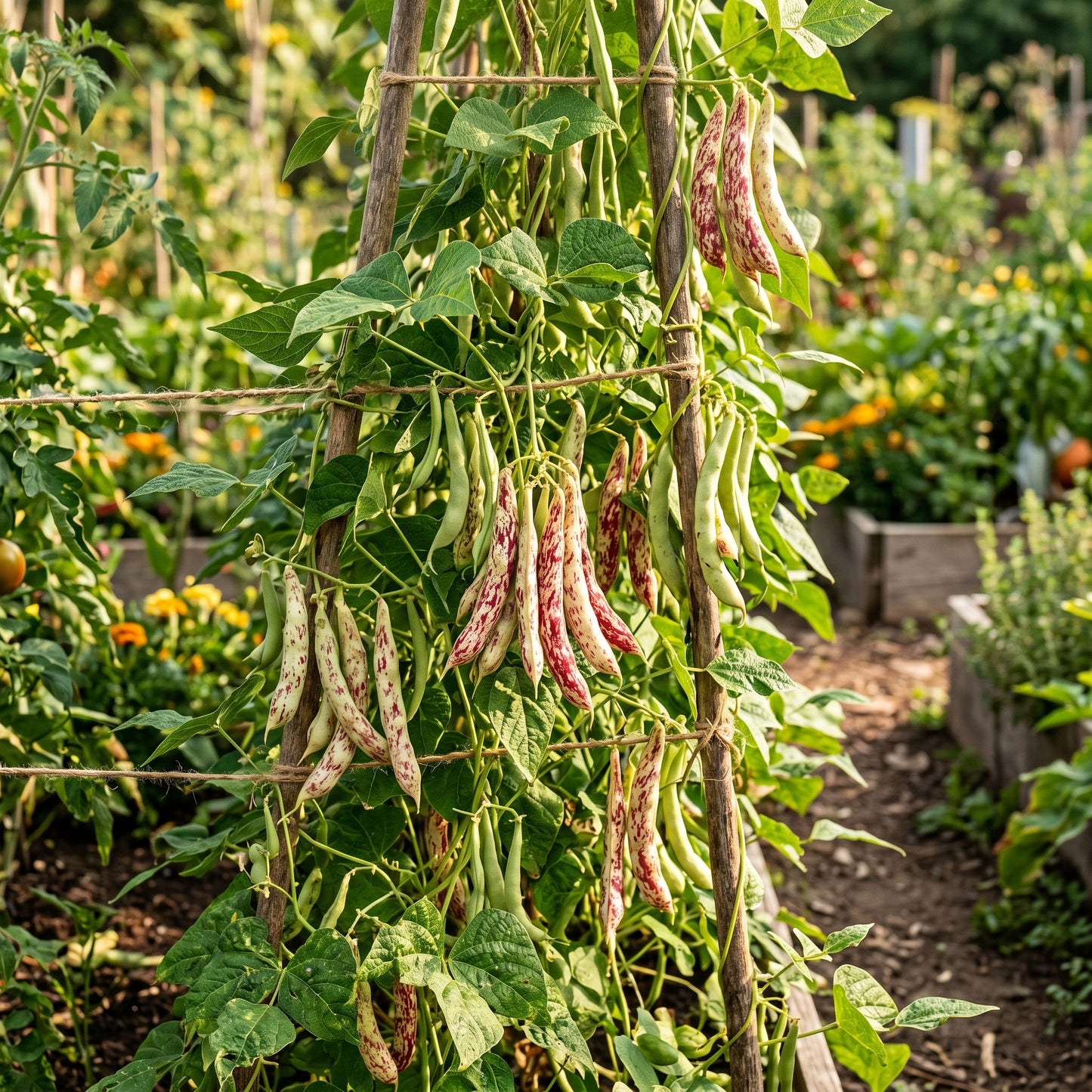 Borlotti Bean Seeds for Home Gardening