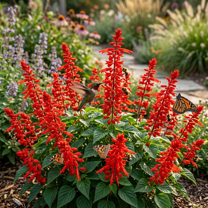 Salvia Saint Johns Fire Flower Seeds For Planting
