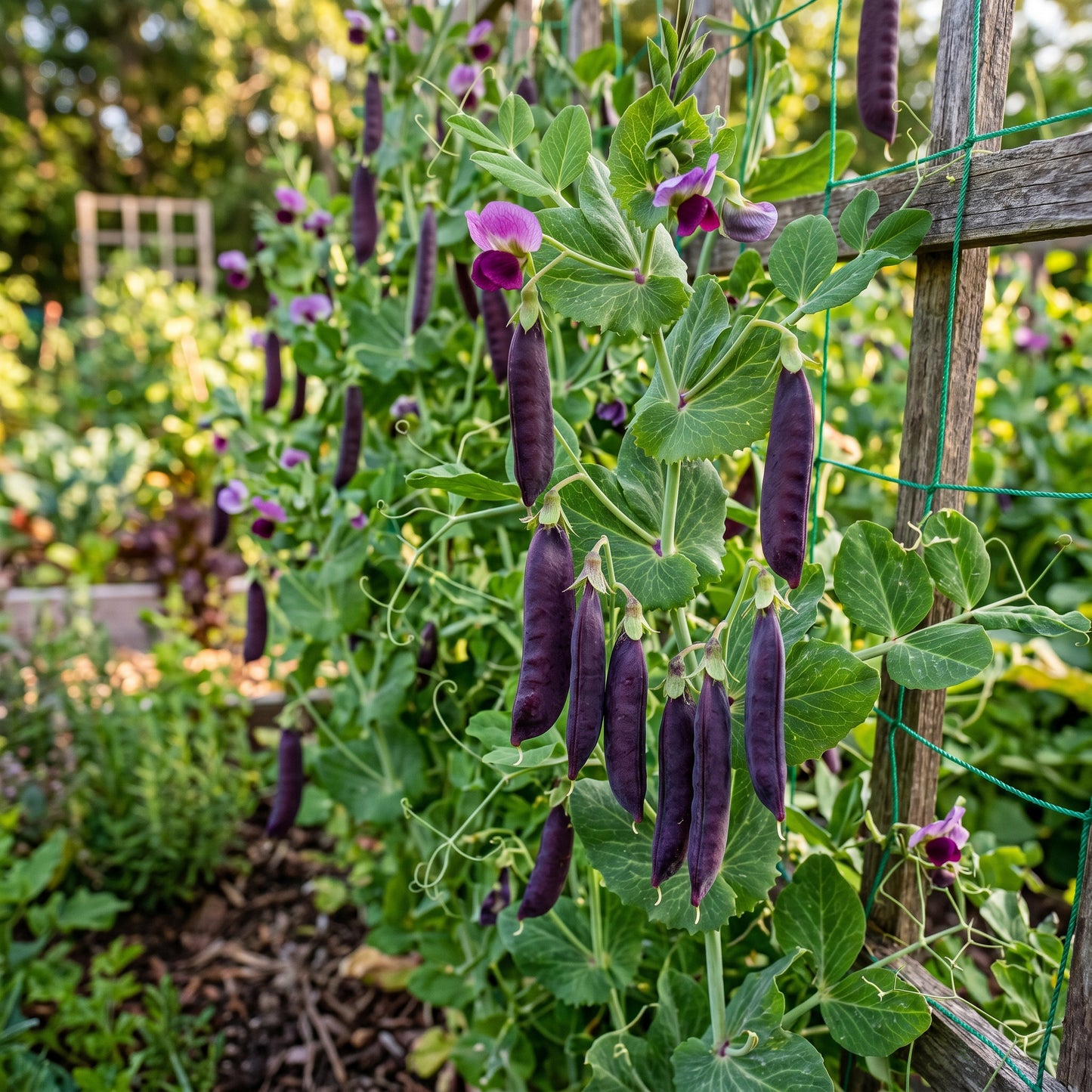 Mange Tout Pea Shiraz Heirloom Purple Snap Pea Seeds