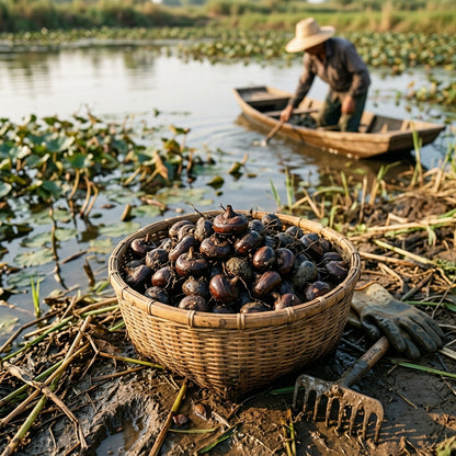Water Chestnut Corm Bulbs for Aquatic Planting - Water Garden & Pond Growing Bulbs for Outdoor Containers