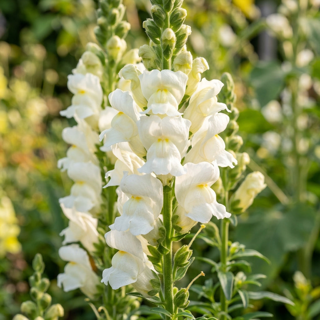 Antirrhinum White Admiral F1 Seeds – Elegant White Snapdragons