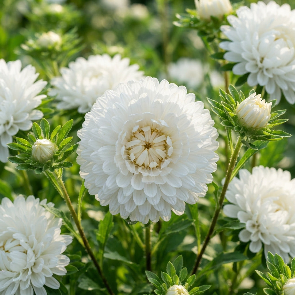 White Aster Flower Seeds for Planting