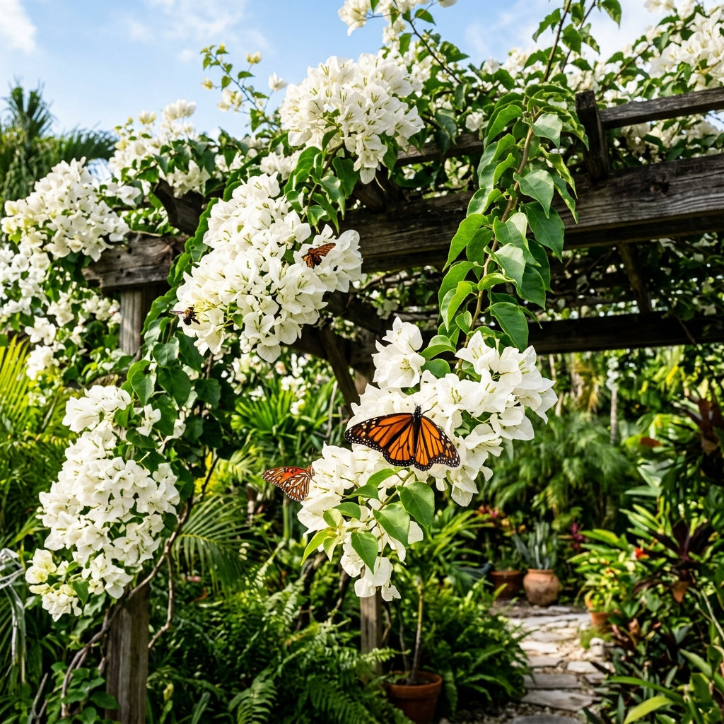 White Bougainvillea Flower Seeds for Planting